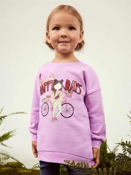 Se NAME IT Sweat Tunika Kirsten Violet Tulle hos Smartkidz.dk